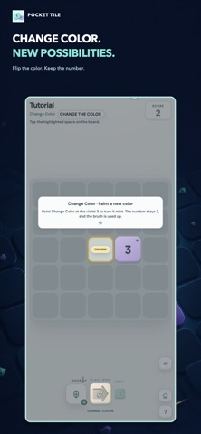 Pocket Tile color-changing tile gameplay screenshot from the App Store
