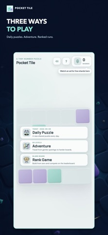 Pocket Tile play modes screenshot from the App Store