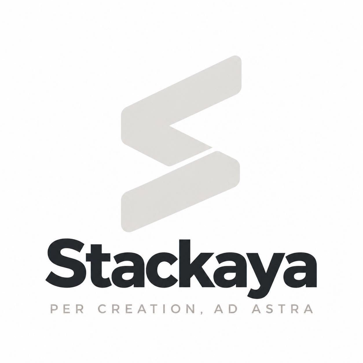 Stackaya logo with the motto Per Creation, Ad Astra